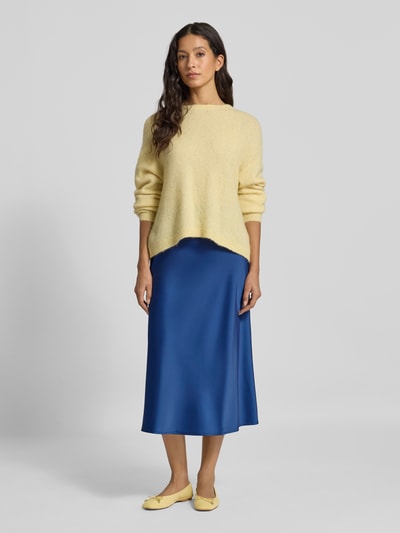 YAS Spódnica midi z plisami model ‘PELLA’ Granatowy 1