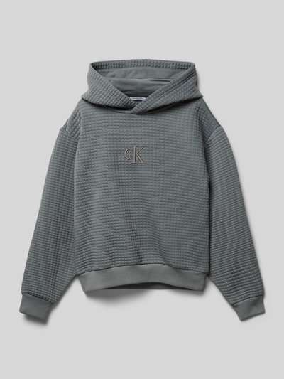 Calvin Klein Jeans Hoodie mit Strukturmuster Graphit 1