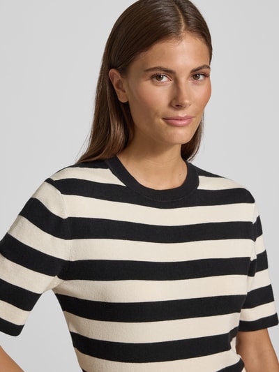 GUIDO MARIA KRETSCHMER WOMAN Gebreid shirt van viscosemix met ronde hals Zwart - 3