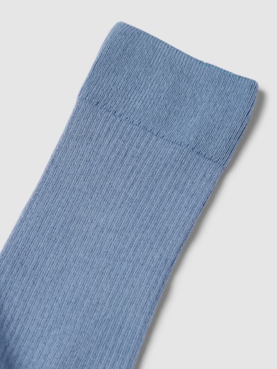 Colorful Standard Skarpety z fakturowanym wzorem Metaliczny niebieski 2