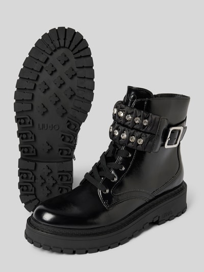 Liu Jo Veterboots met doornsluiting, model 'RUMI' Zwart - 4