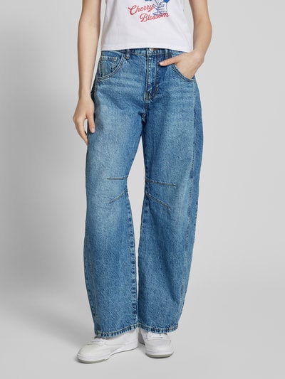 Review Barrel Fit Jeans mit Eingrifftaschen Blau 4