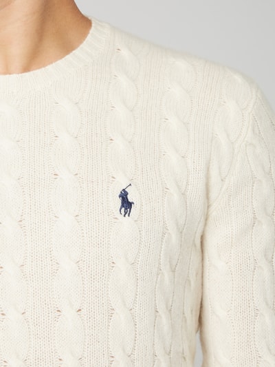 Polo Ralph Lauren Sweter z mieszanki wełny merino i kaszmiru Złamany biały 4