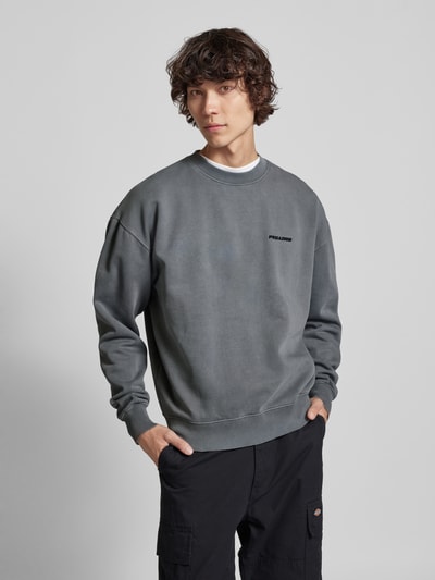 Pegador Oversized sweatshirt met labelstitching Zwart - 4