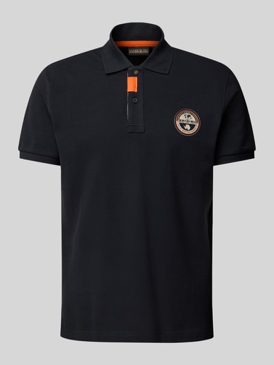 Napapijri Regular Fit Poloshirt mit Label-Stitching Modell 'CLANIS' Black 2