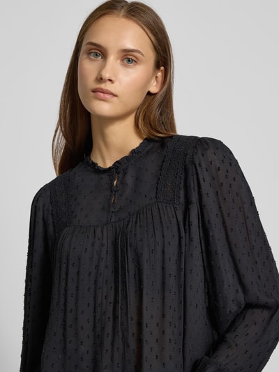 Only Relaxed fit blouse met lange mouwen van pure viscose, model 'PELIA LIFE' Zwart - 3