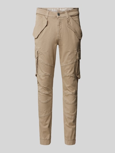 Alpha Industries Spodnie cargo o kroju tapered fit z kieszeniami z patką model ‘COMBAT PANT’ Piaskowy 2