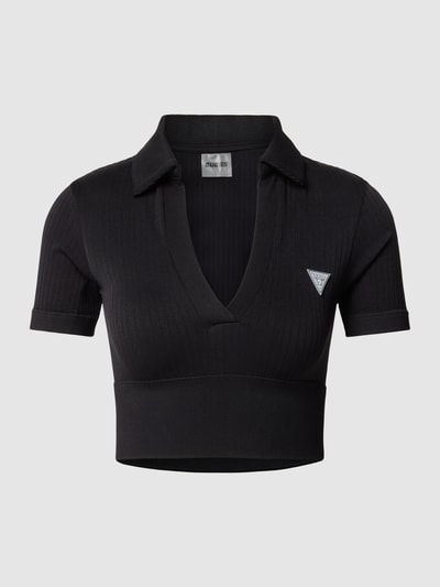 Guess Activewear Top krótki z naszywką z logo Czarny 2