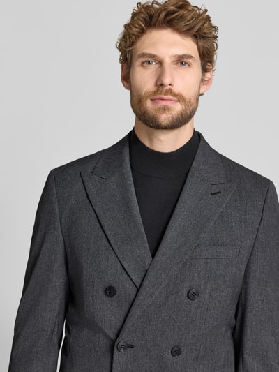 Selected Slim Fit Anzug aus Viskosemix Dunkelgrau 3