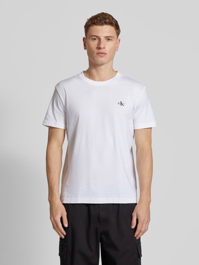 Calvin Klein Jeans T-shirt z nadrukiem z logo w zestawie 2 szt. Beżowy 4