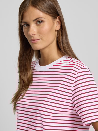 Selected Femme T-shirt o pudełkowym kroju z czystej bawełny model ‘ESSENTIAL’ Czerwony 3