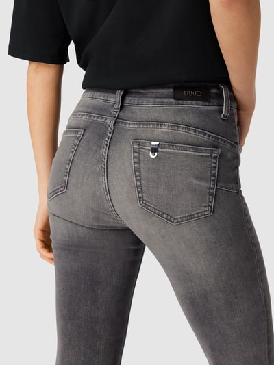 Liu Jo White Jeans mit Label-Detail Modell 'DIVINE' Mittelgrau 3