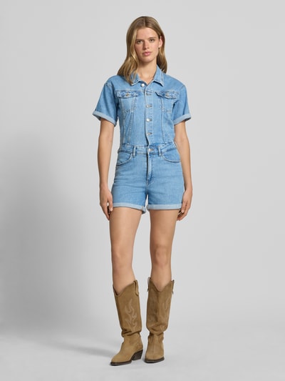 ONLY Regular Fit Playsuit aus Baumwoll-Mix Modell 'CASTEL' Hellblau 1
