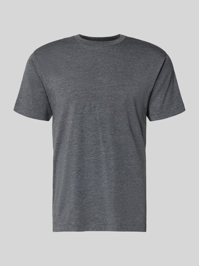 Produktfoto, Regular Fit T-Shirt mit Rundhalsausschnitt von Fabletics in Dunkelgrau, elastischer Baumwoll-Mix mit Modal-Anteil, kurzärmelig