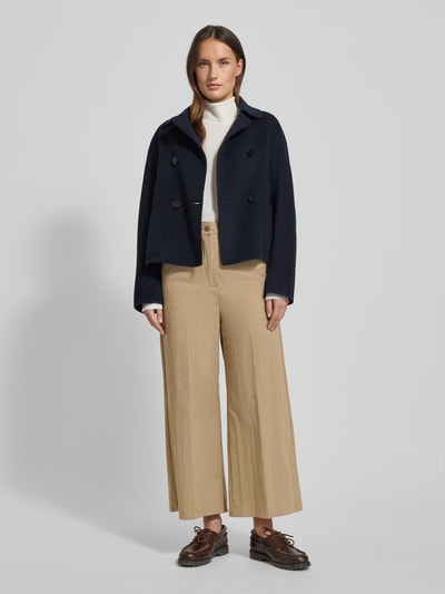 Weekend Max Mara Spodnie z szerokimi nogawkami z Mieszanka bawełny Jasnobrązowy 1