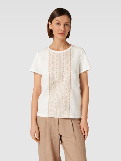 Weekend Max Mara T-Shirt mit Stickerei Modell 'IDEO' Weiss 4