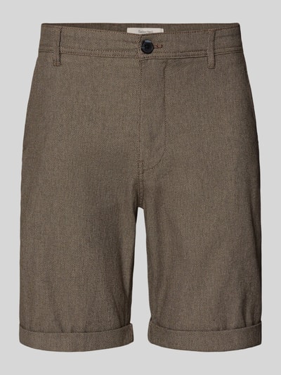 Produktfoto, Slim Fit Chinoshorts aus Baumwoll-Mix Modell 'LUTON' von SELECTED HOMME in unifarbener Optik, feine Webstruktur, Frontansicht