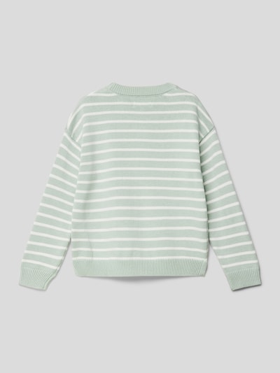 Mango Strickpullover mit Streifenmuster Modell 'bonnie' Mint 3