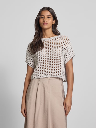 monari Strickshirt mit Rundhalsausschnitt Sand 4
