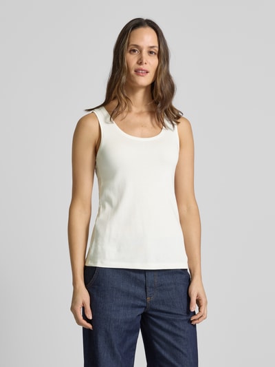 Tom Tailor Regular Fit Tank Top aus Baumwoll-Mix Offwhite 4