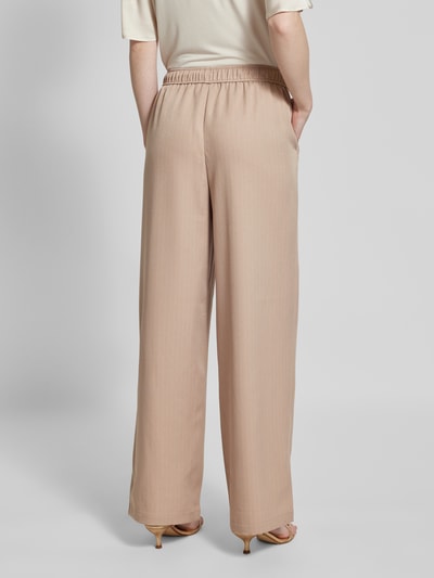 Vila Wide leg stoffen broek met tunnelkoord, model 'WILMA' Beige - 5