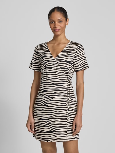 Vero Moda Tailliertes Wickelkleid aus Viskose-leinen-Mix Modell 'MYMILO' Beige 4