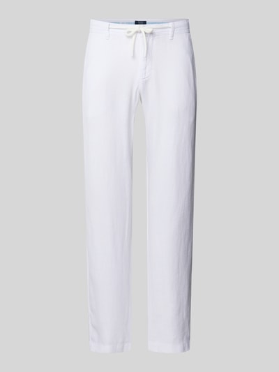 MCNEAL Leinenhose mit Tunnelzug und Gesäßtaschen Weiss 2