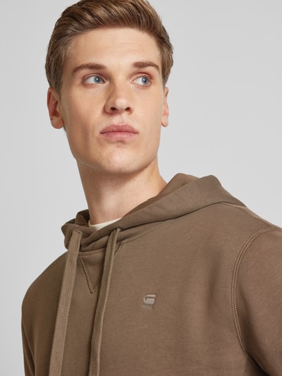 G-Star Raw Hoodie met logostitching Leem - 3