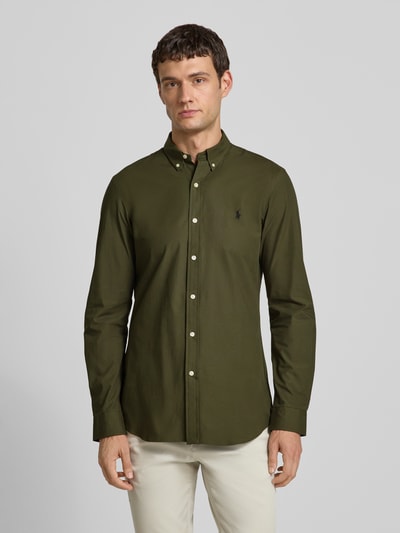 Polo Ralph Lauren Freizeithemd mit Knopfleiste Oliv 4