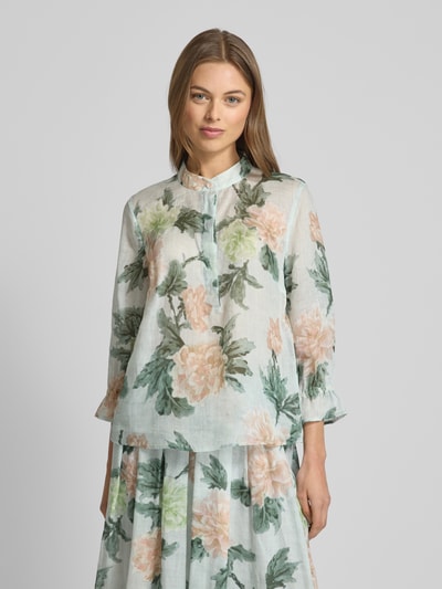 Luisa Cerano Bluzka o kroju regular fit ze stójką Miętowy 4