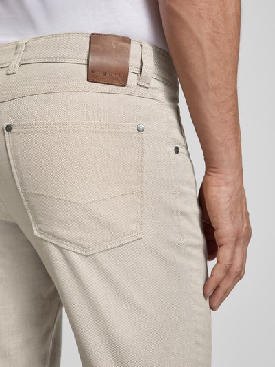 bugatti Stoffhose im 5-Pocket-Design Modell 'CORDOBA' Beige 3