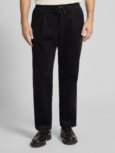 MCNEAL Regular fit corduroy broek met tunnelkoord Zwart - 4