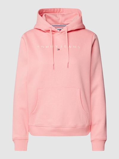 Tommy Jeans Hoodie met labelstitching Felroze - 2