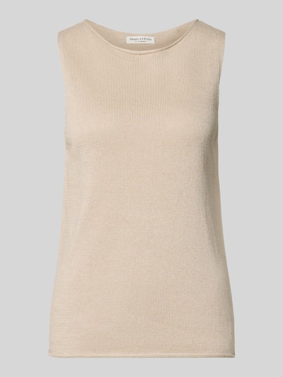 Marc O'Polo Regular Fit Pullunder aus Baumwoll-Leinen-Mix Stein 2