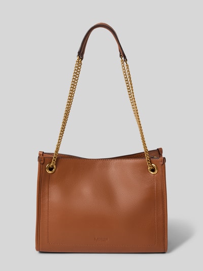 Lauren Ralph Lauren Handtas met labelapplicatie en schouderband Cognac - 4