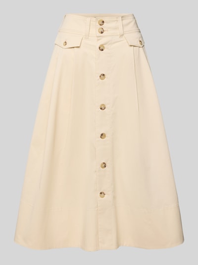 Lauren Ralph Lauren Midirock mit Knopfleiste Modell 'GILCHRIST' Beige 2