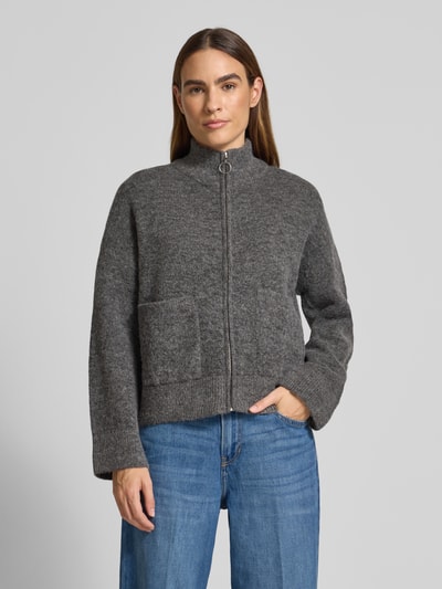 Selected Femme Loose Fit Cardigan aus Woll-Mix Modell 'SIA' Dunkelgrau 4