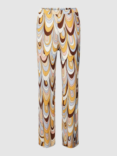 Ana Alcazar Stoffen broek met all-over motief Lichtbruin - 2