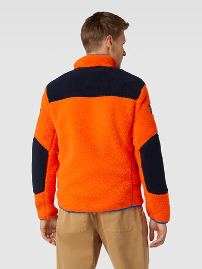 Napapijri Sweatjacke mit Stehkragen Modell 'YUPIK' Orange 5