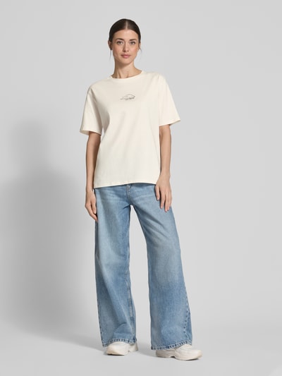 Jake*s Casual T-Shirt mit Motiv-Print Offwhite 1