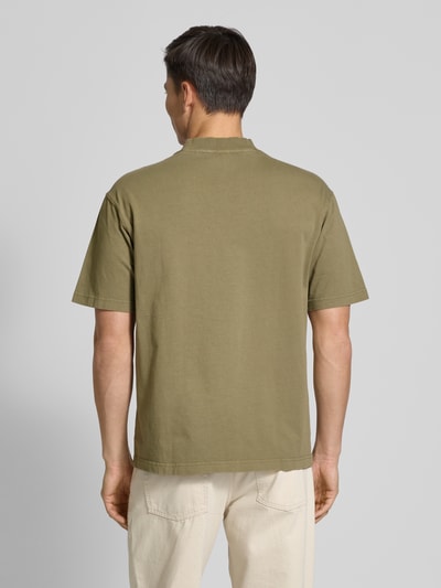 BOSS Orange Comfort fit T-shirt van puur katoen Kaki - 5