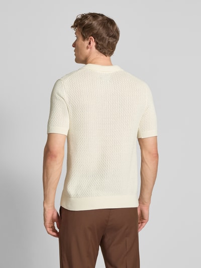 MCNEAL Regular Fit Strickpolo mit Strukturmuster Ecru 5