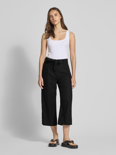 Only Regular Fit Culotte aus Viskose-Leinen-Mix Modell 'CARO' Black 1