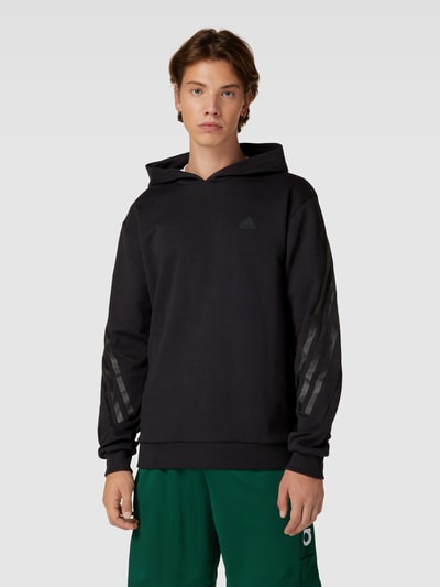 ADIDAS SPORTSWEAR Bluza z kapturem i naszywką z logo Czarny 4