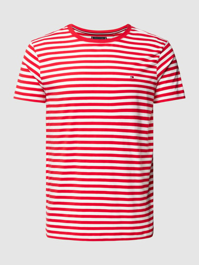 Tommy Hilfiger Slim Fit T-Shirt mit Logo-Stitching Rot 2
