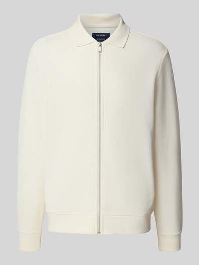 MCNEAL Kardigan z kołnierzykiem polo i zamkiem błyskawicznym Écru 2