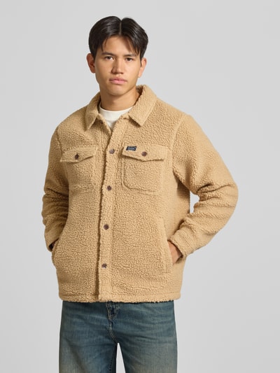 Superdry Regular fit overhemdjack van fleece Beige - 4