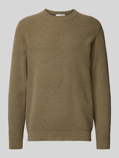 SELECTED HOMME Strickpullover mit Strukturmuster Modell 'ROSS' Oliv Melange 2