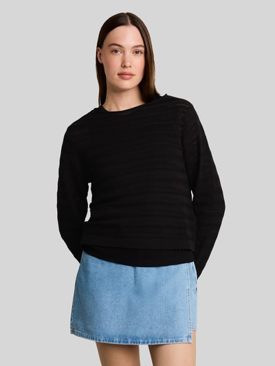 Tom Tailor Denim relaxed fit pullover van katoenmix Zwart - 4