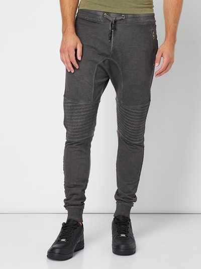 Tigha Sweatbroek met bikerlook Antraciet gemêleerd - 4